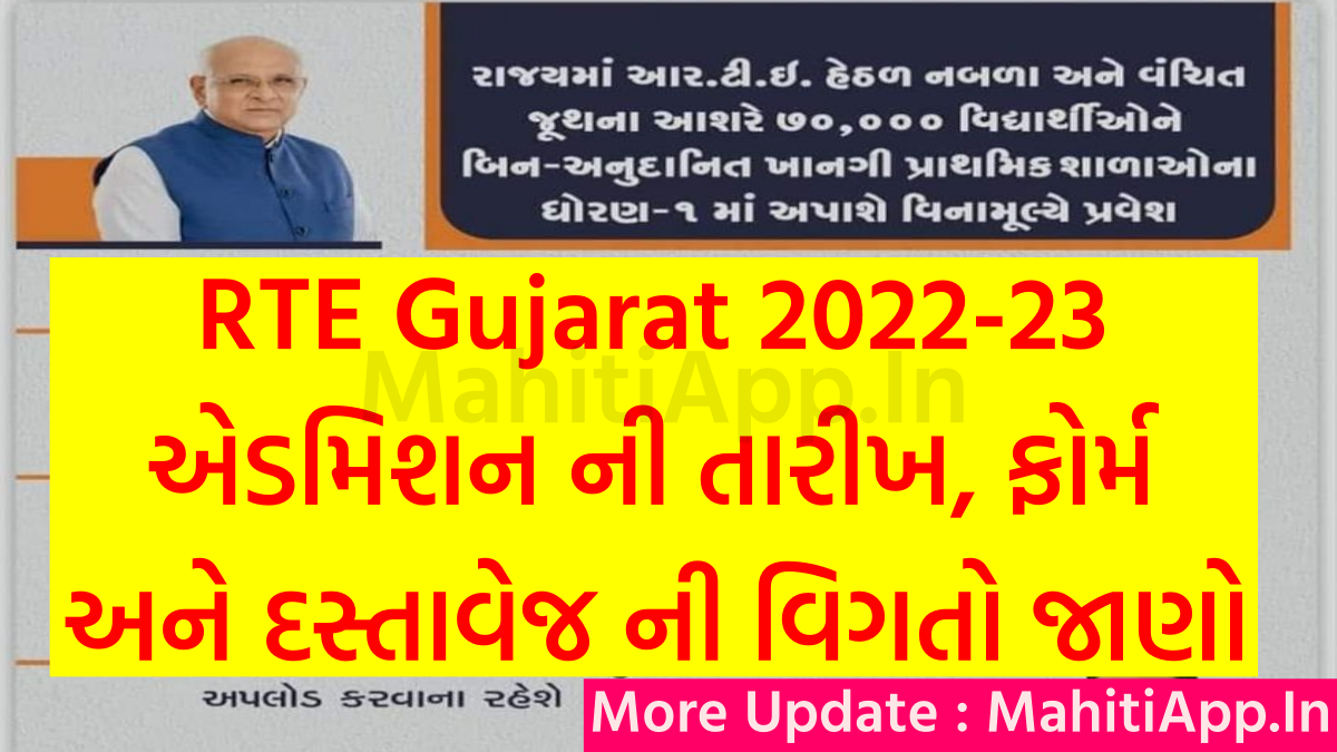 RTE Gujarat 2022-23 એડમિશન