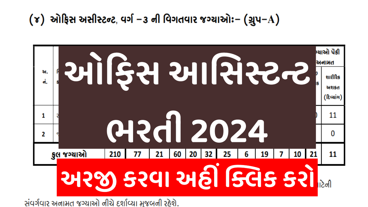 GSSSB Office Assistant Bharti 2024